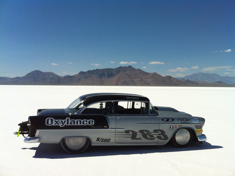 Classic Race Car on Salt Flat