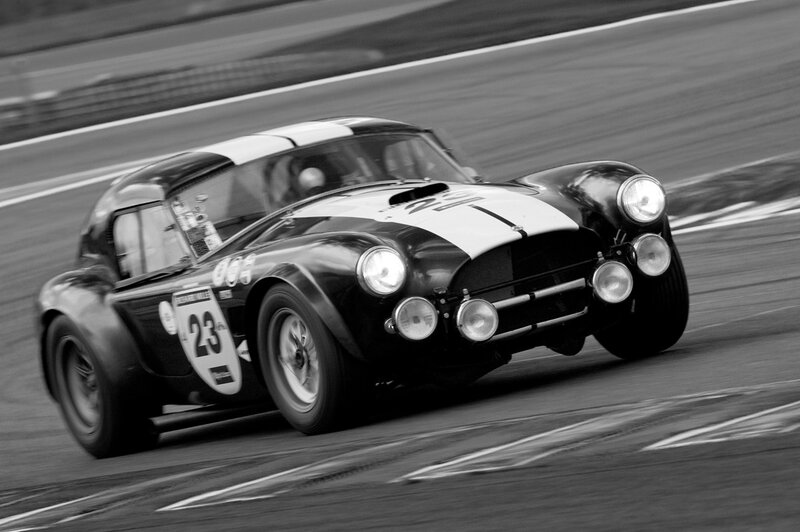 Classic race car on track