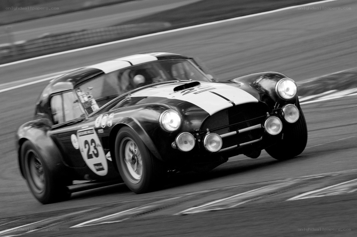 Classic race car on track