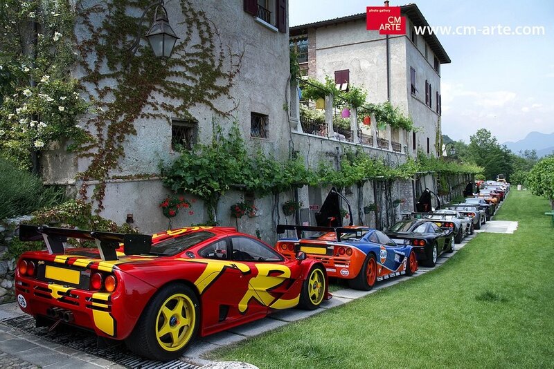 Classic race cars on display