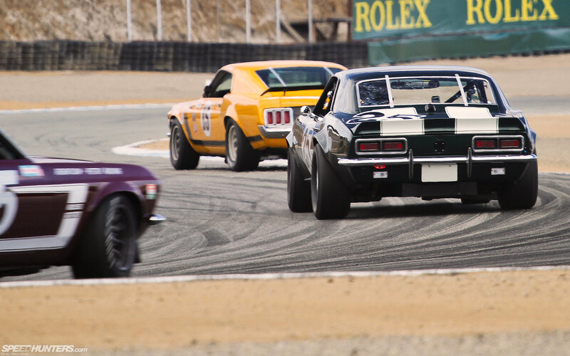 Classic Race Cars on Track — Black