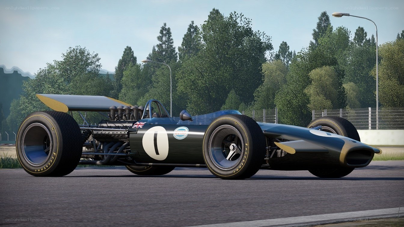 classic racing car on track