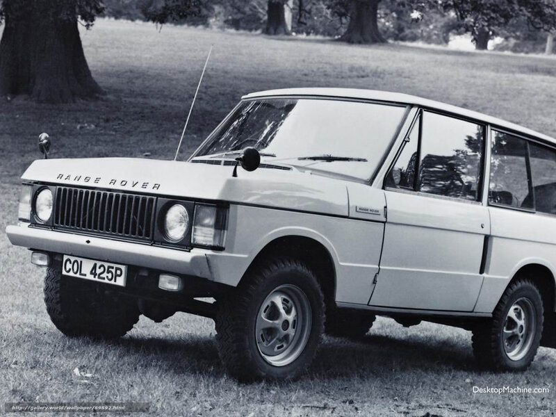 Classic Range Rover in park