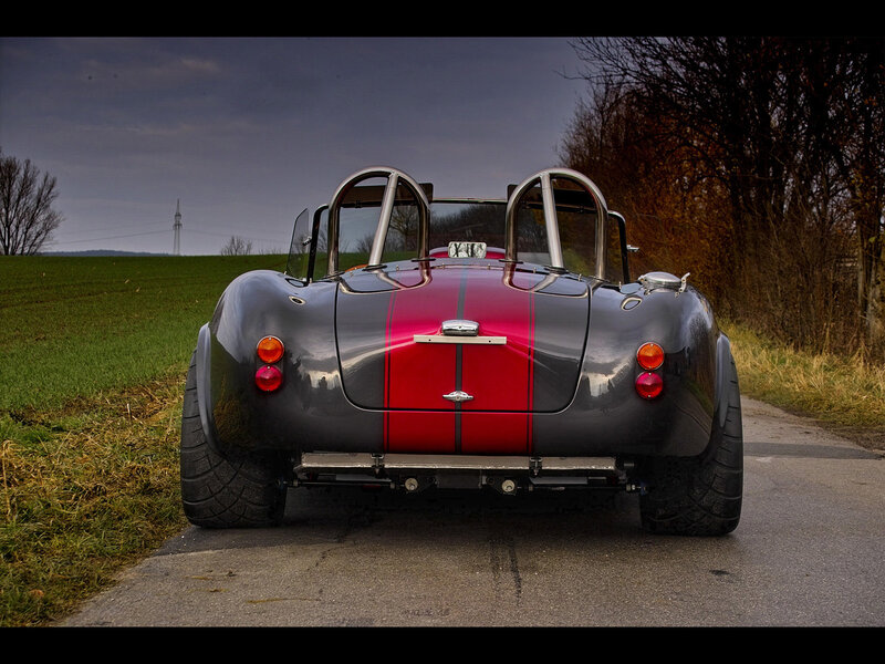 Classic red and black roadster