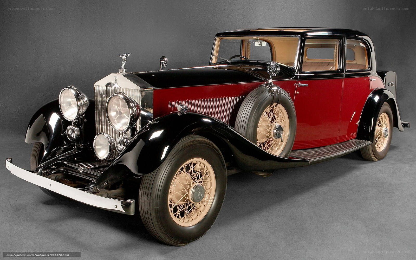Classic red and black Rolls-Royce