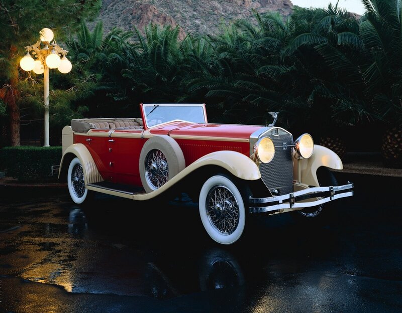 Classic red and cream car