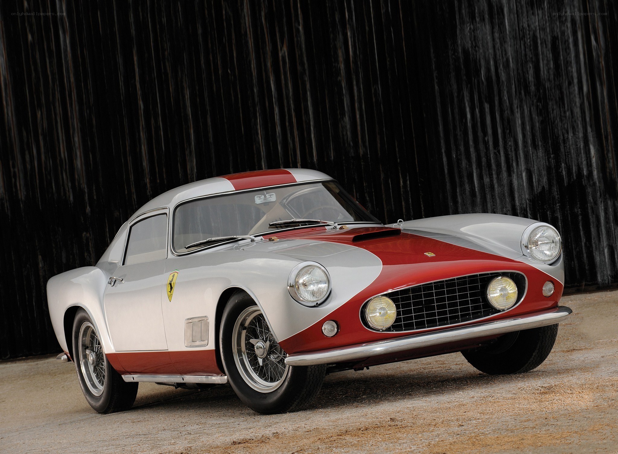 Classic red and silver Ferrari