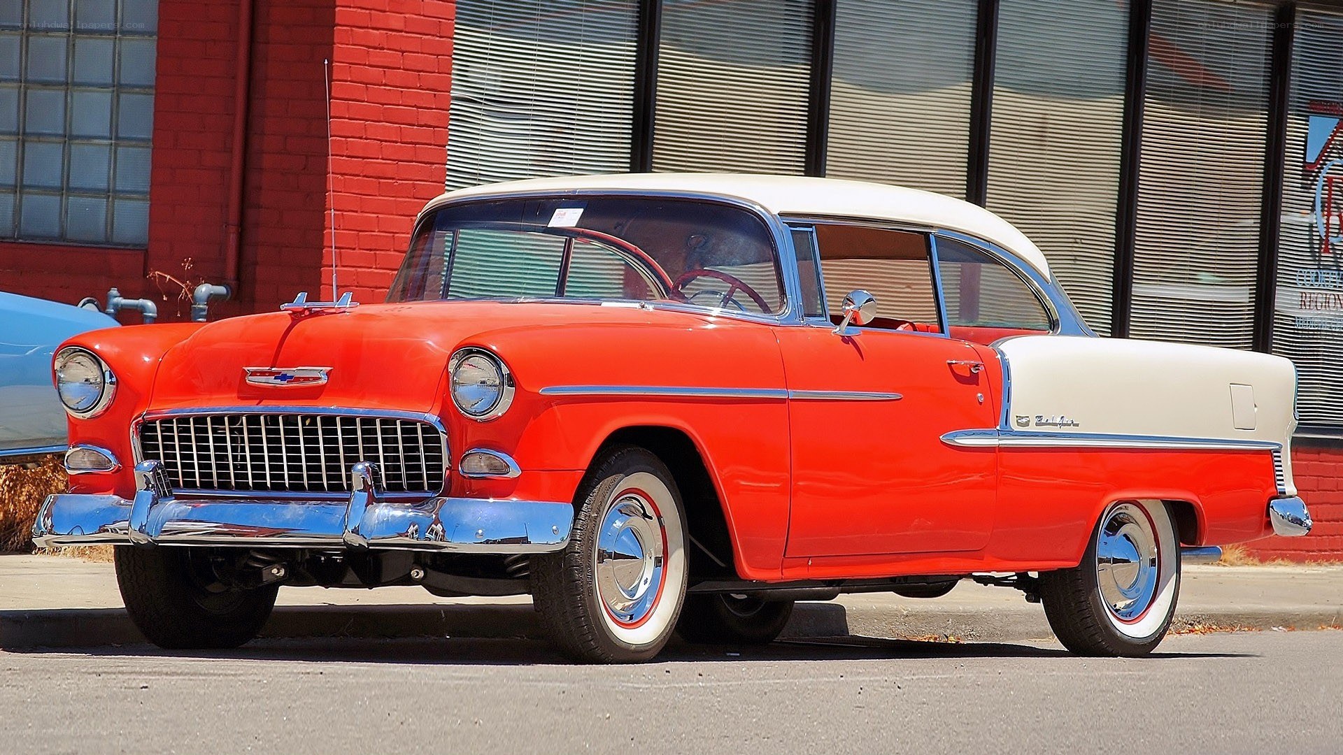 Classic red and white Chevrolet