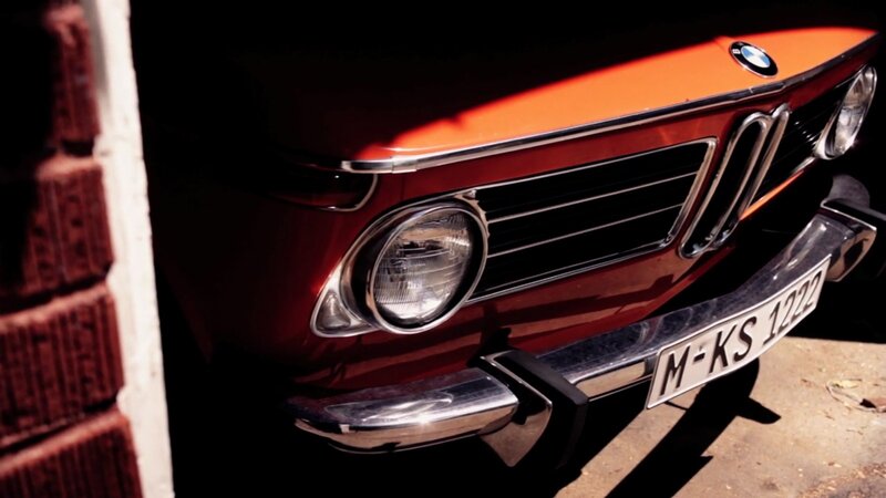classic red bmw car