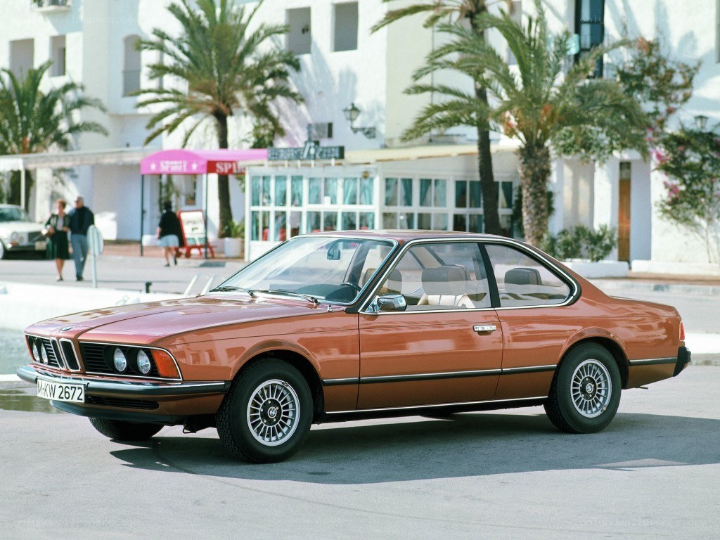 Classic red BMW coupe