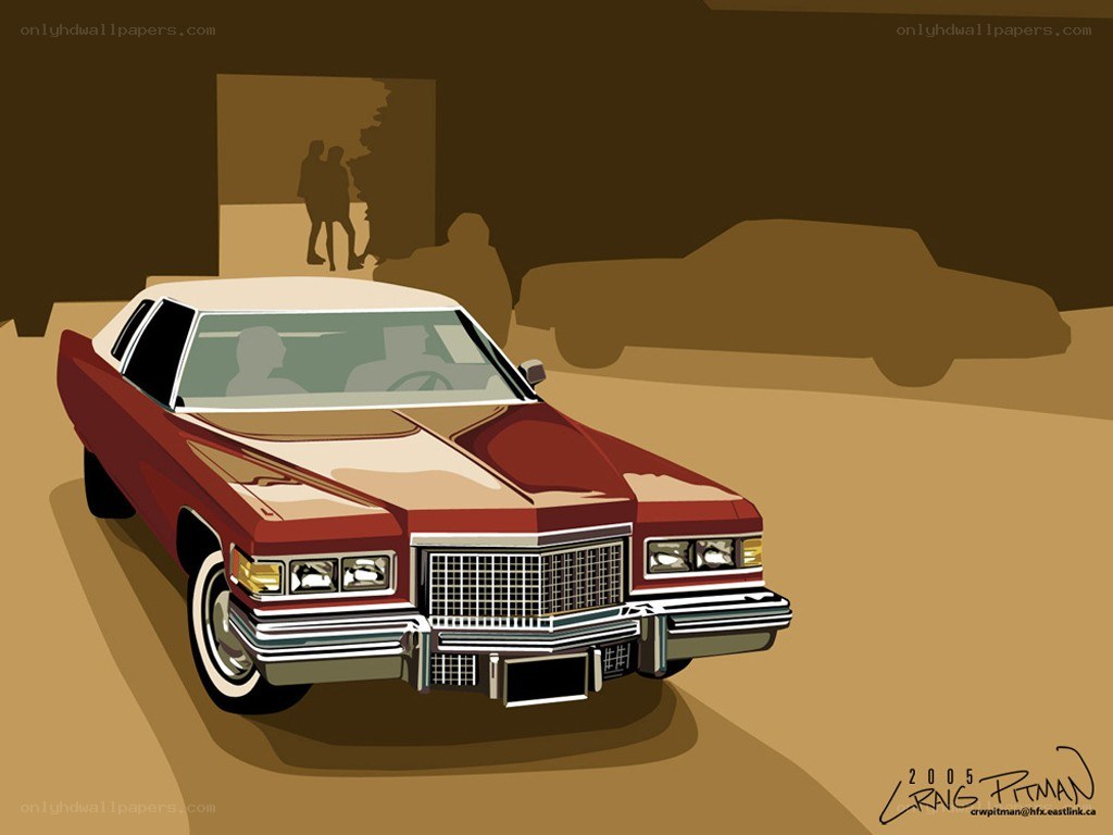 Classic red car illustration