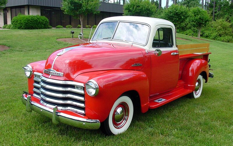 Classic red Chevrolet pickup truck
