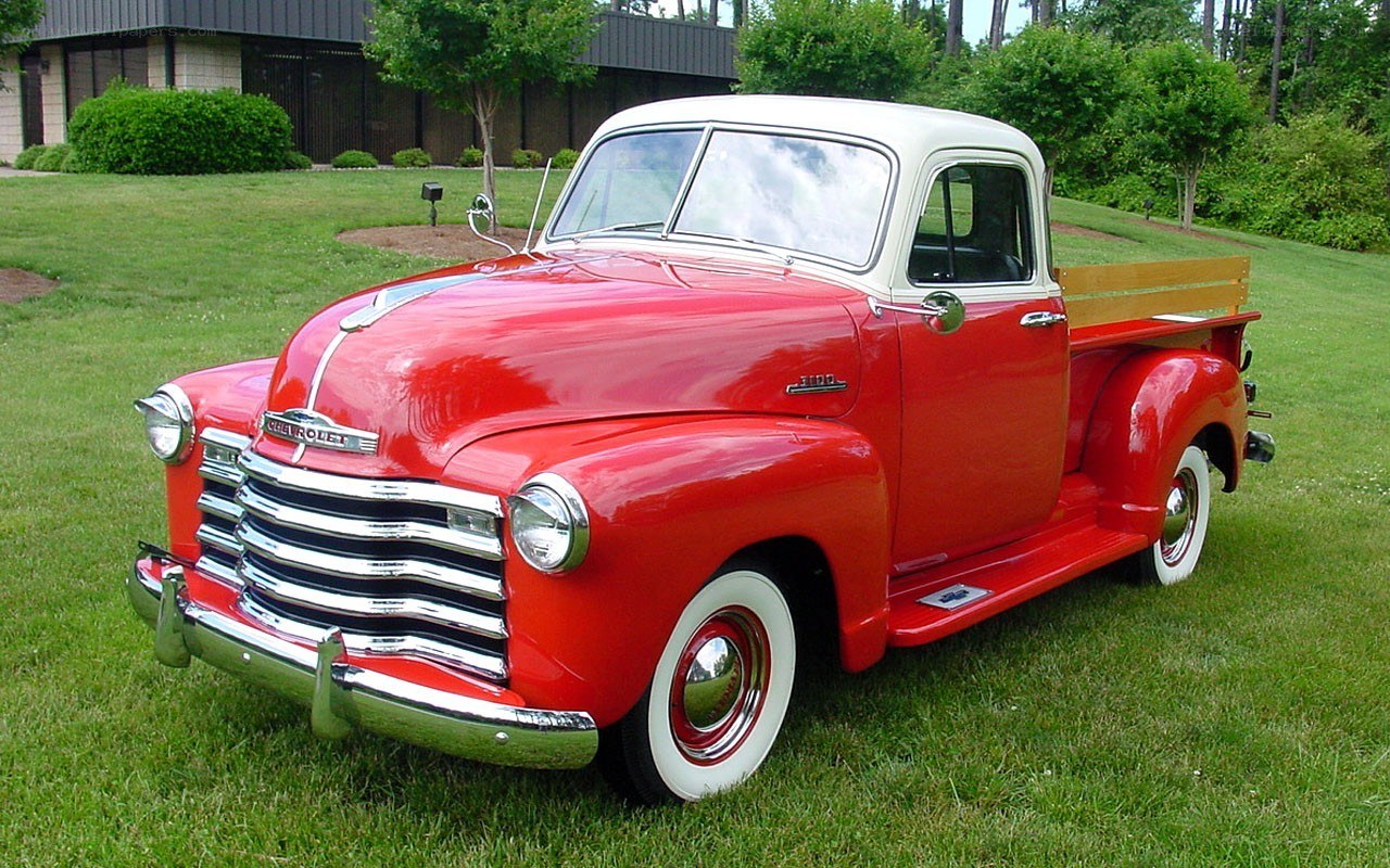 Classic red Chevrolet pickup truck