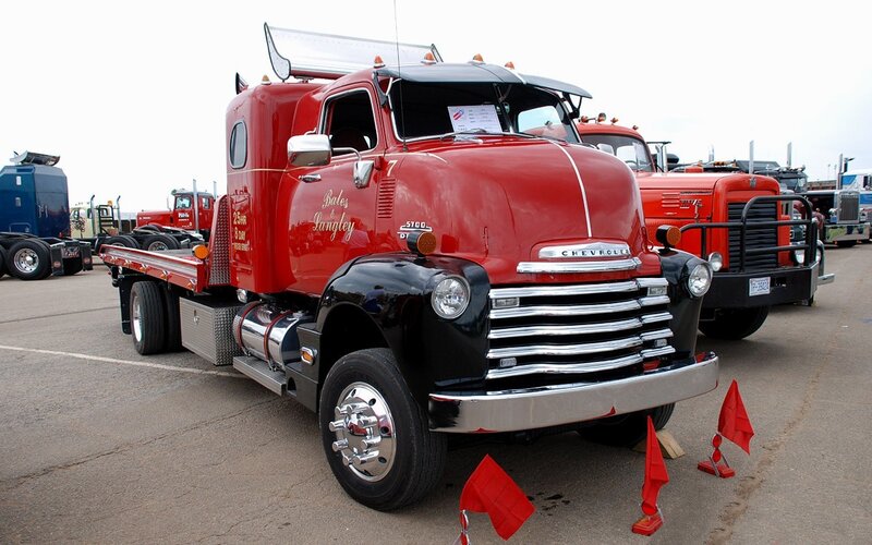 Classic red Chevrolet truck