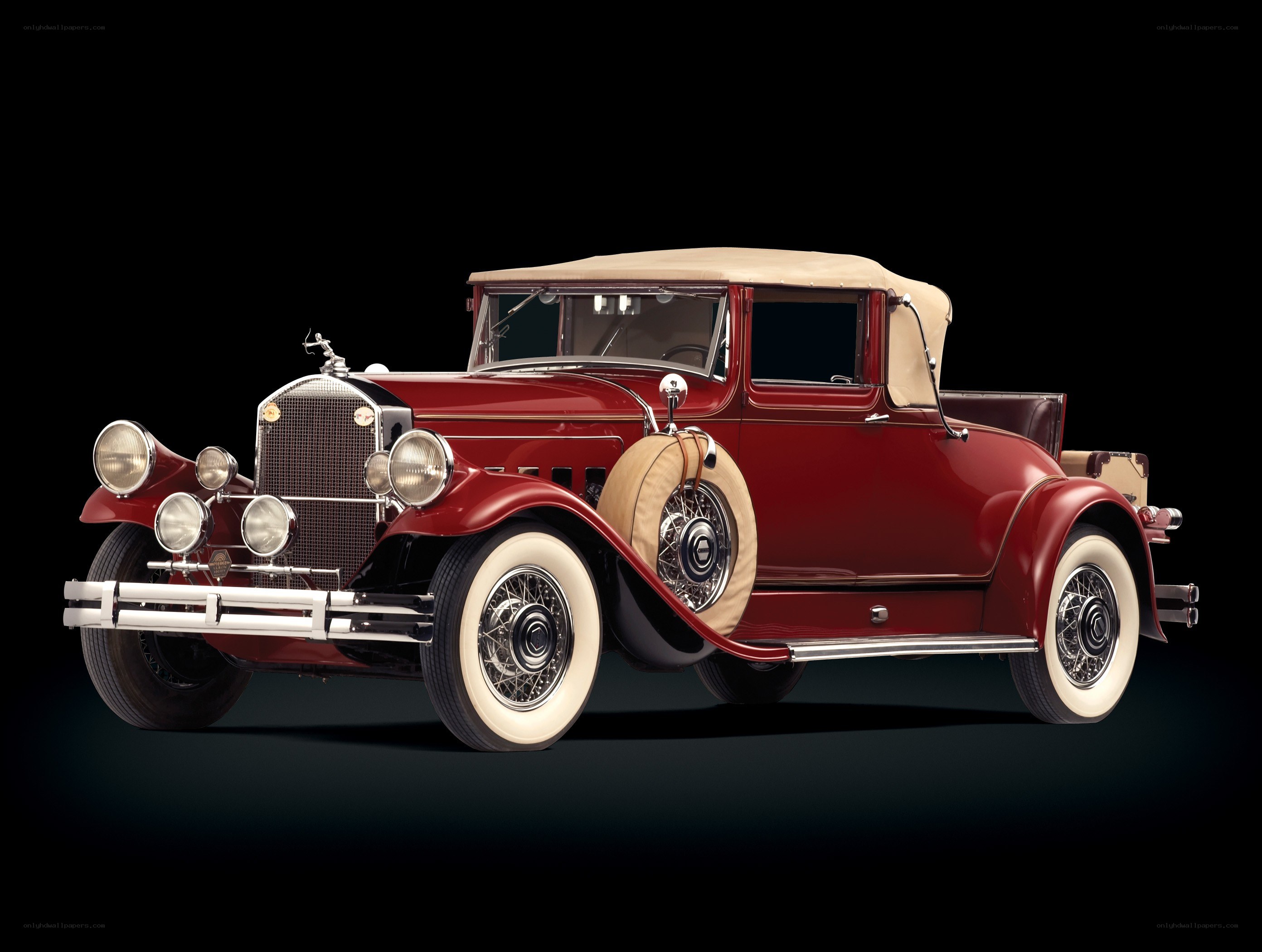 Classic red convertible car