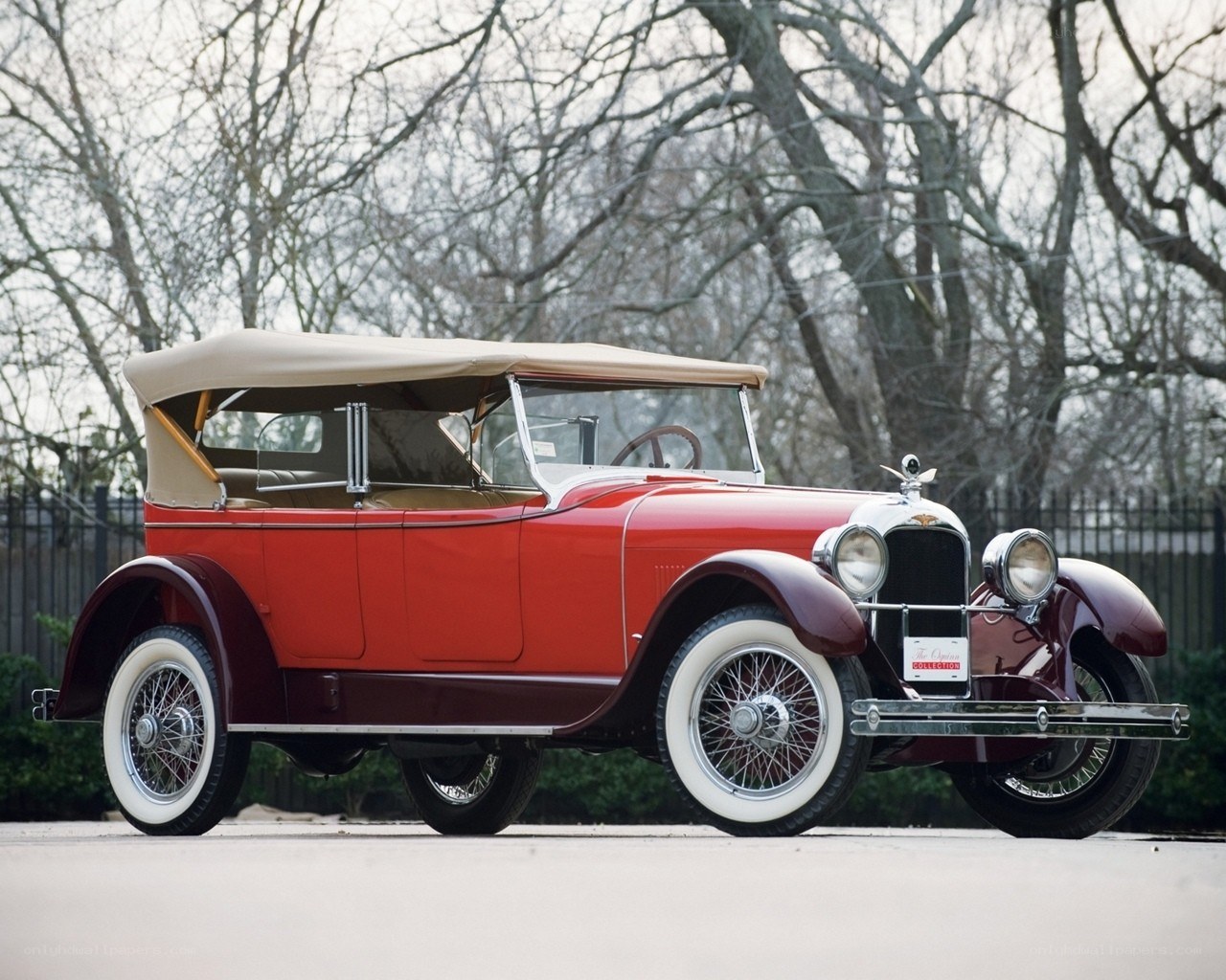 Classic red convertible car