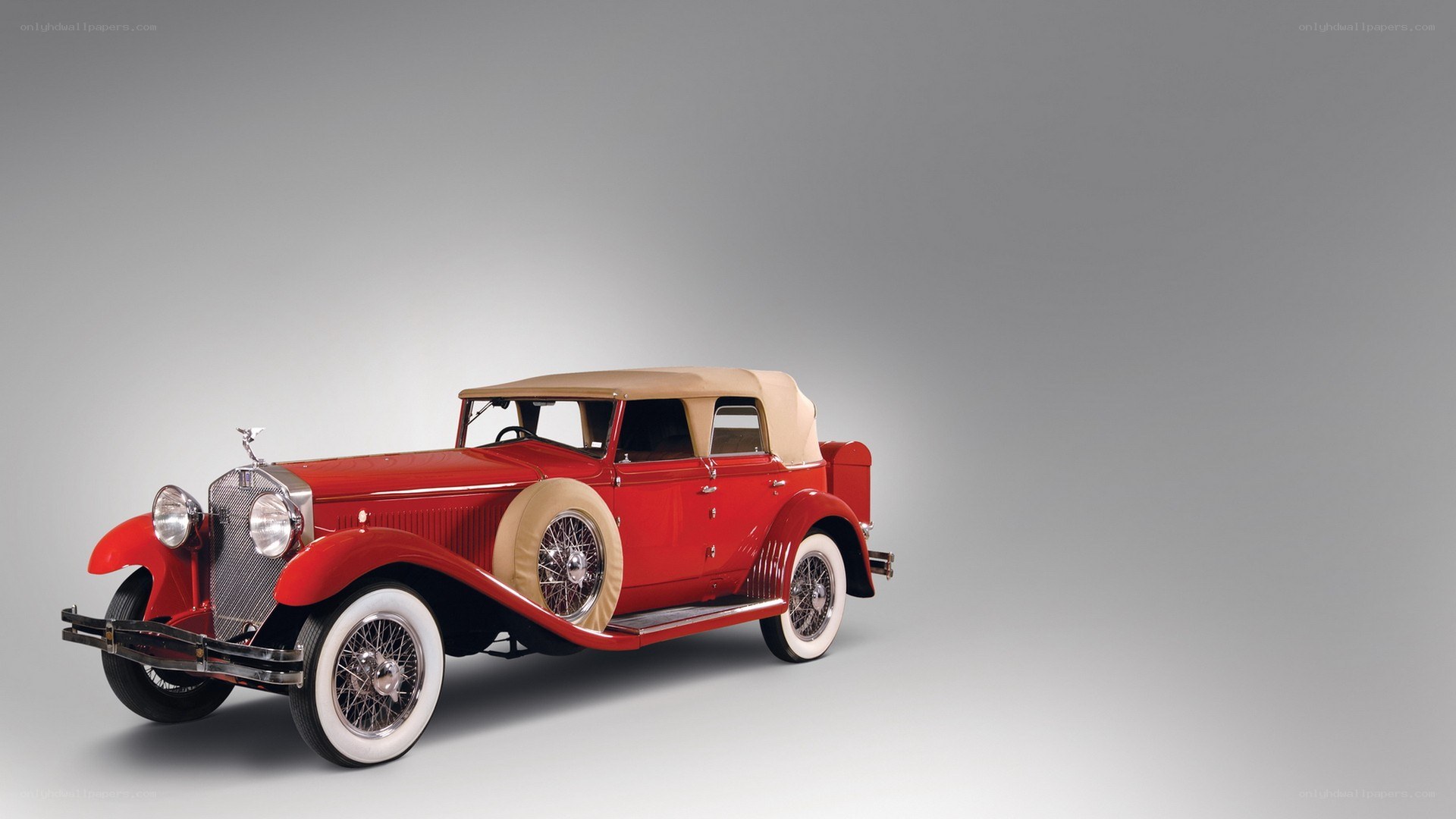 Classic red convertible car