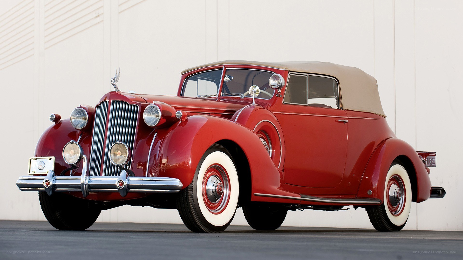 Classic red convertible car