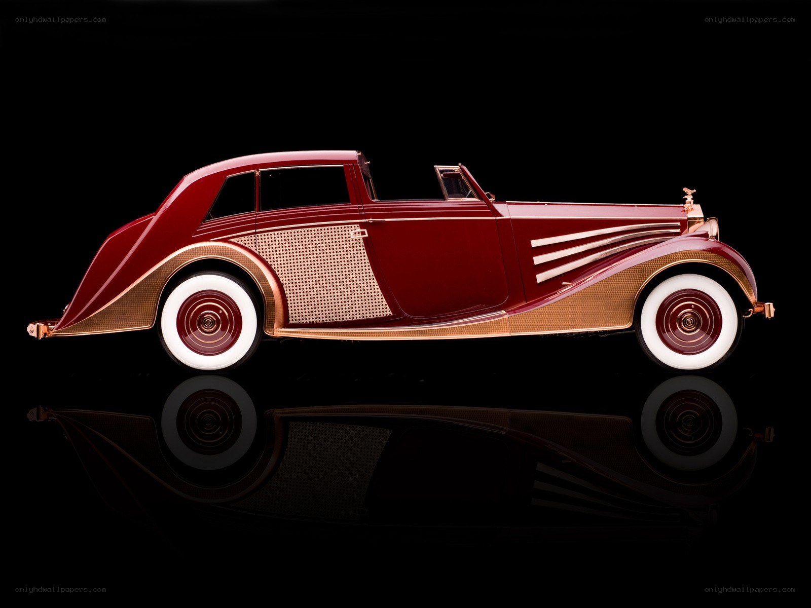 Classic red convertible car