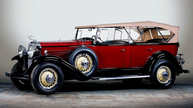 Classic red convertible car