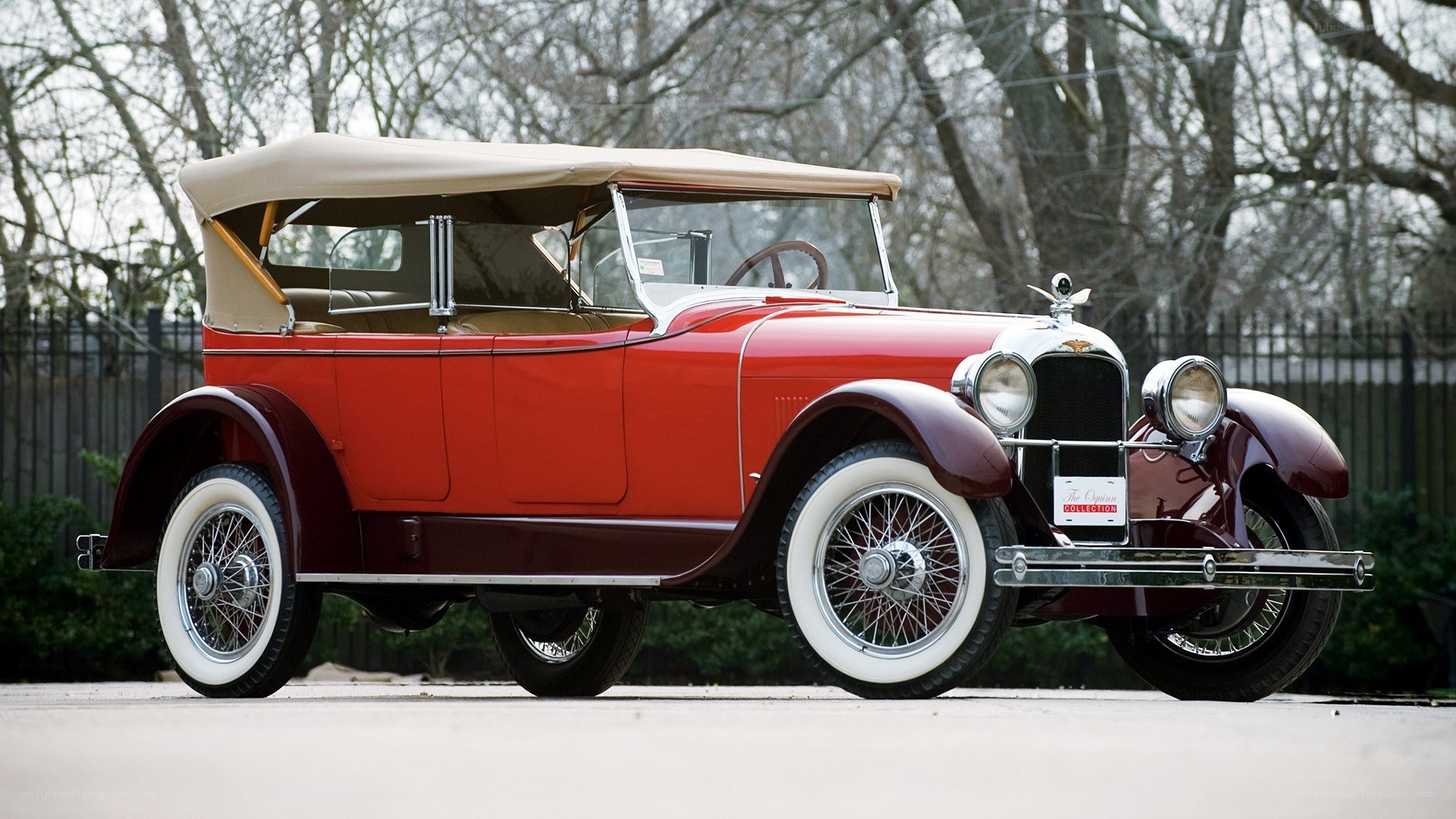 Classic red convertible car
