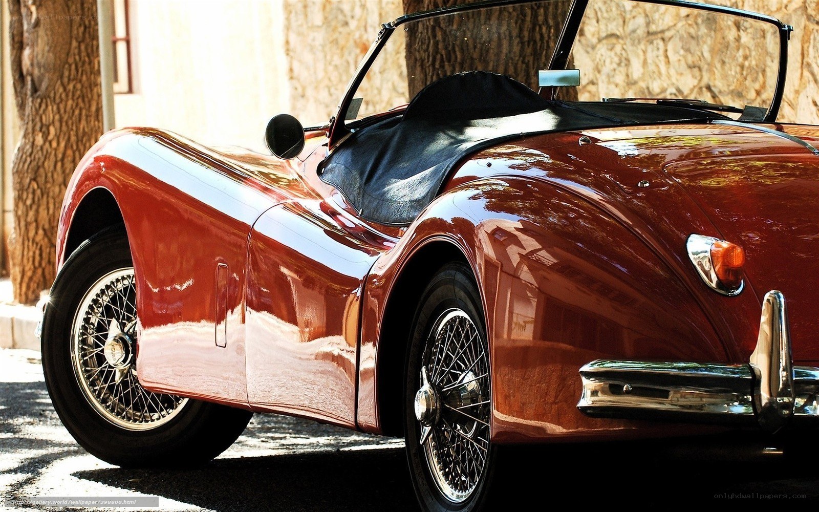 Classic red convertible car