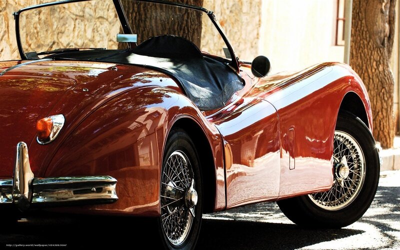 Classic red convertible sports car