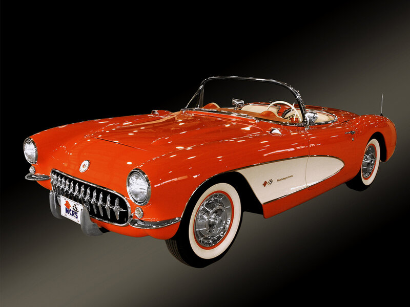 Classic red Corvette convertible