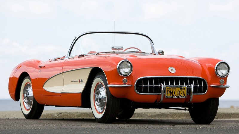 Classic red Corvette convertible