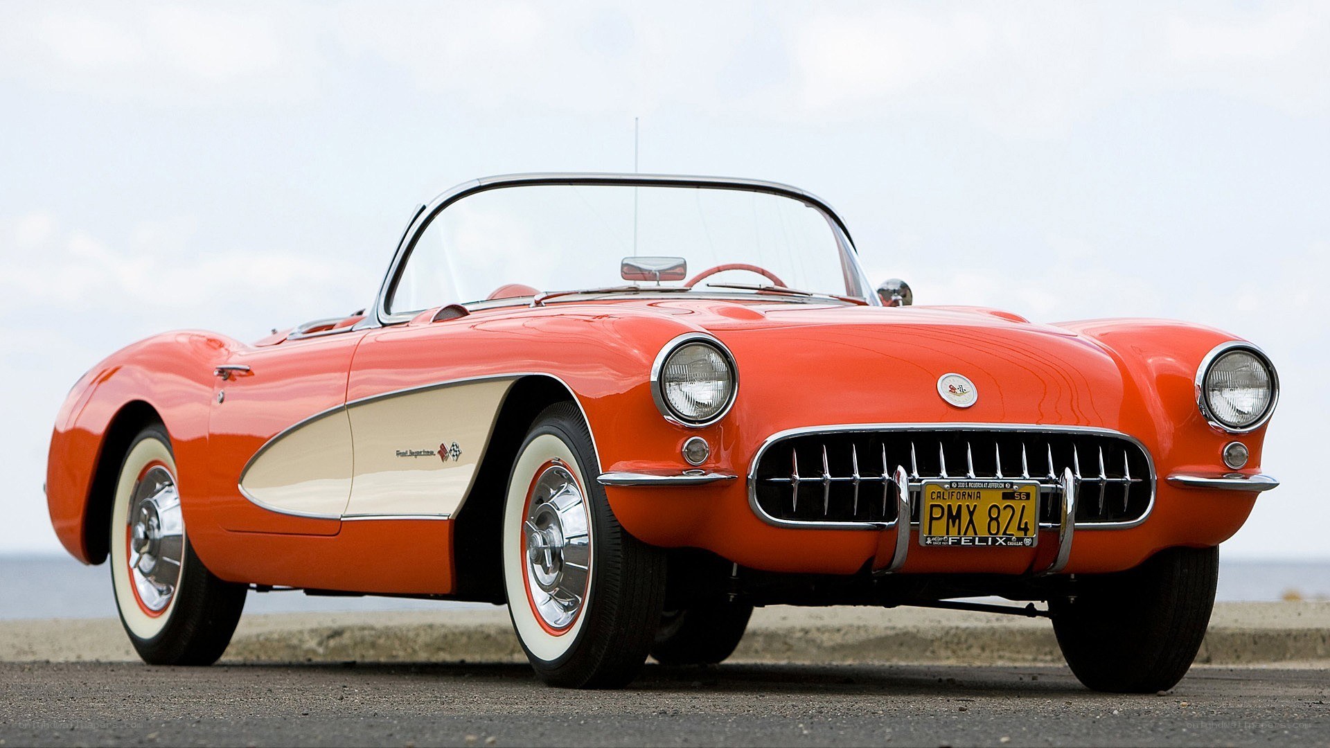 Classic red Corvette convertible