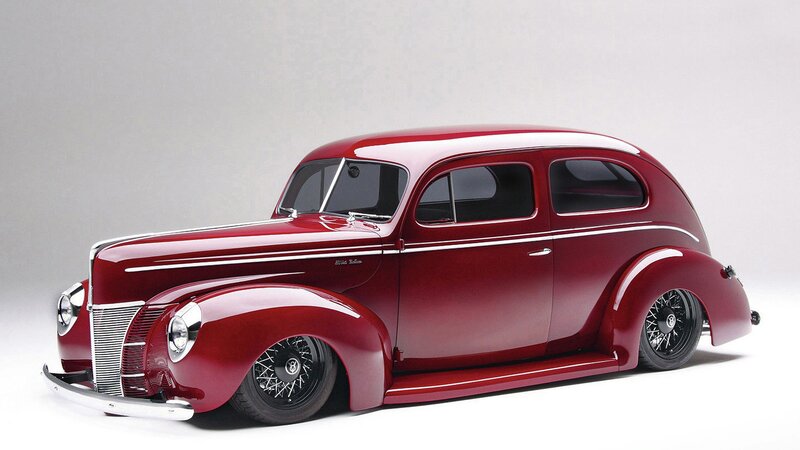 classic red custom car