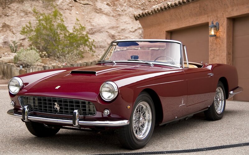 Classic red Ferrari convertible