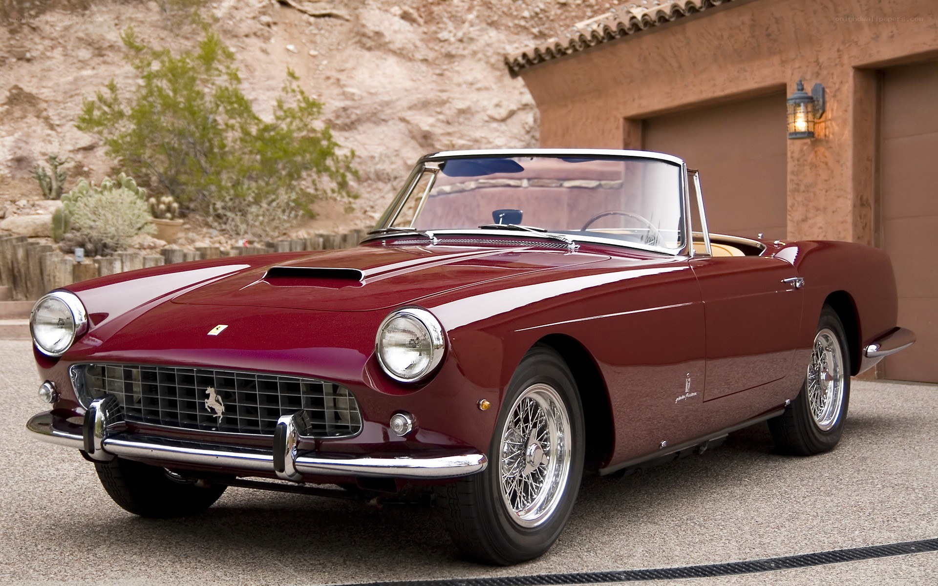 Classic red Ferrari convertible