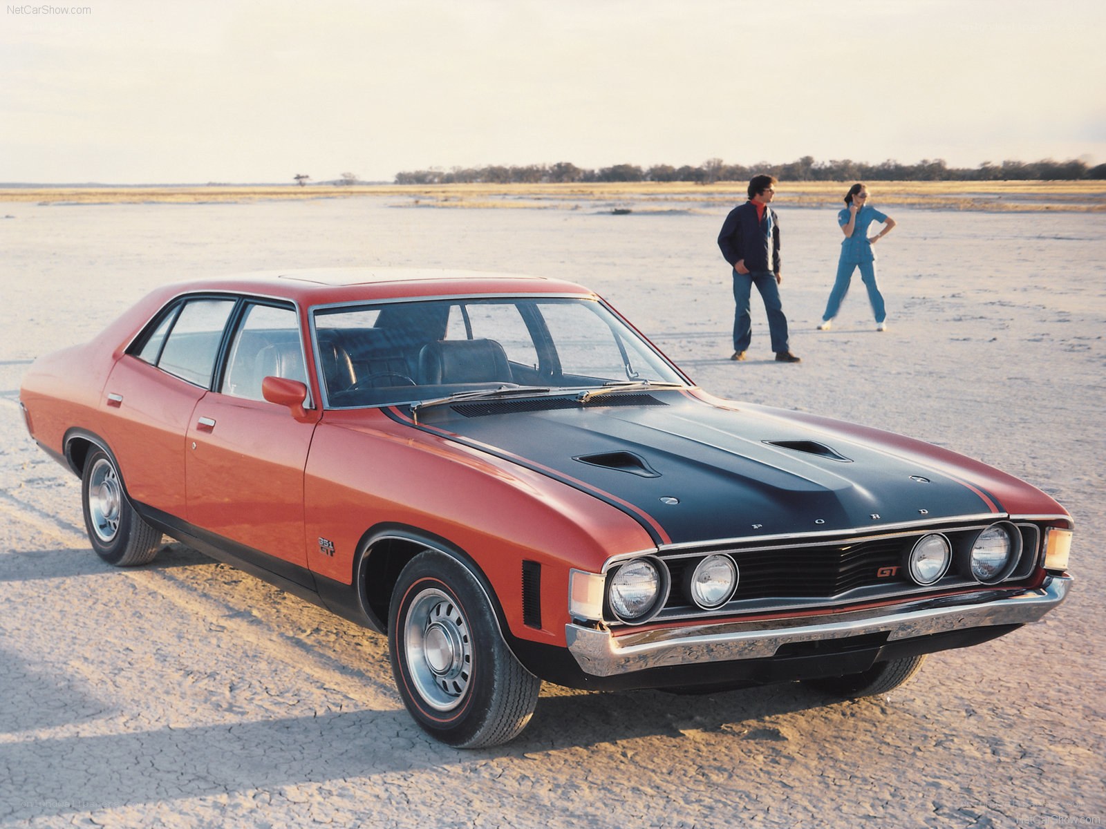 Classic red Ford Falcon GT