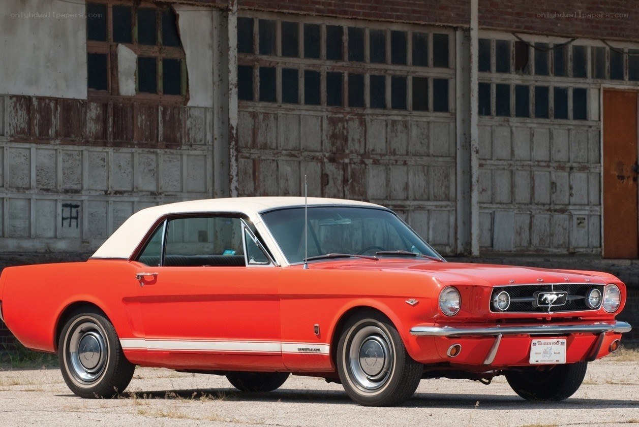 Classic red Ford Mustang