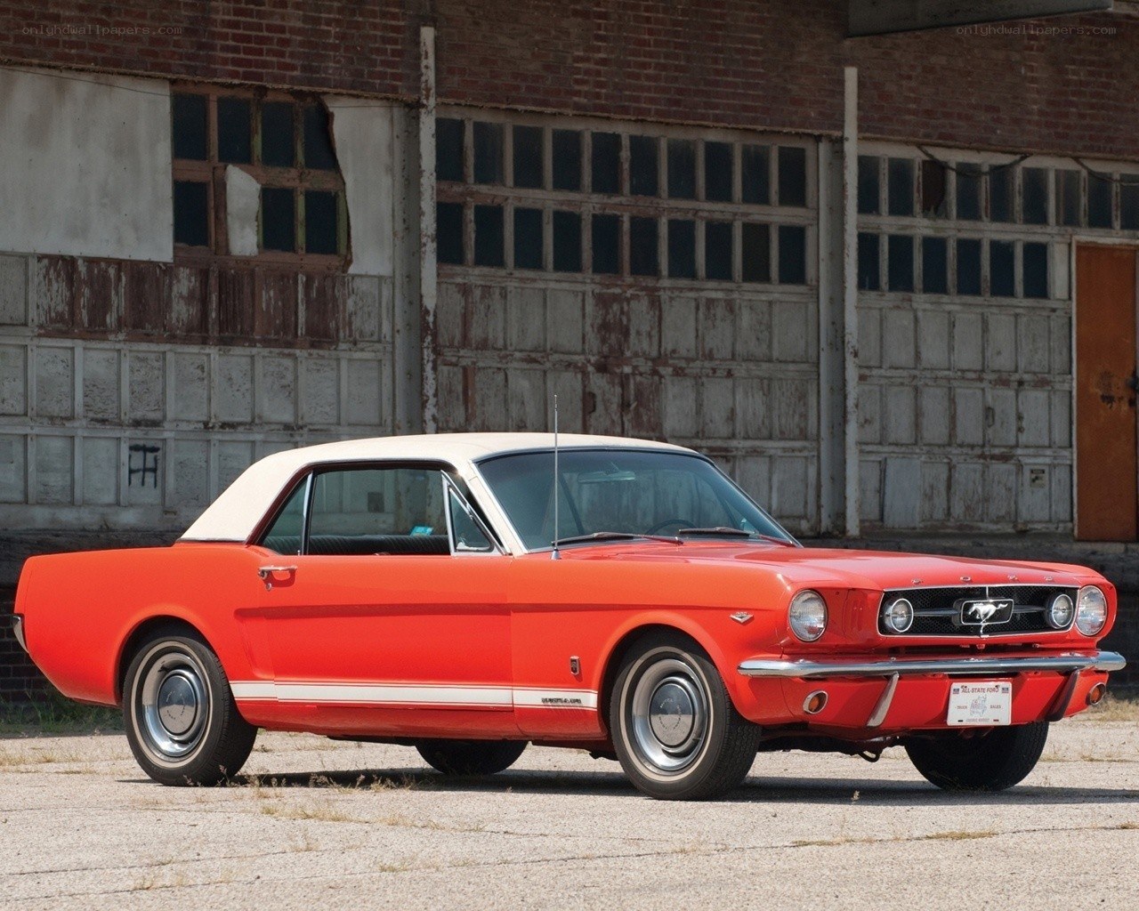 Classic red Ford Mustang