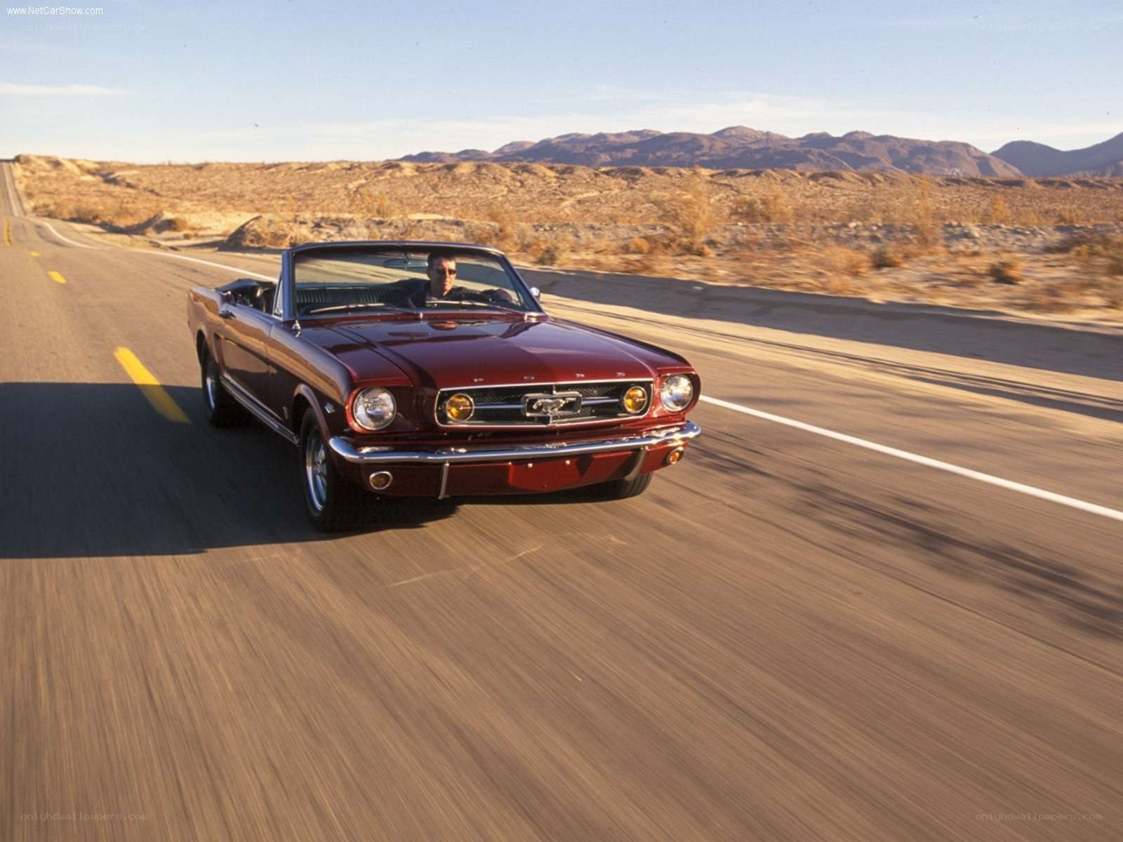 Classic red Mustang convertible