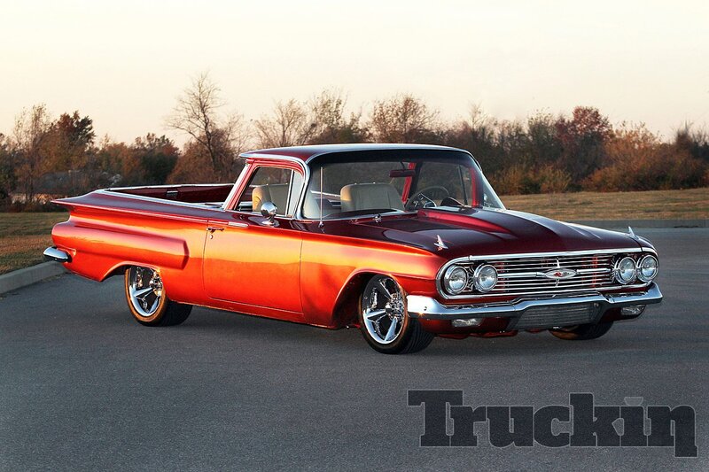 Classic Red Pickup Truck — Dramatic