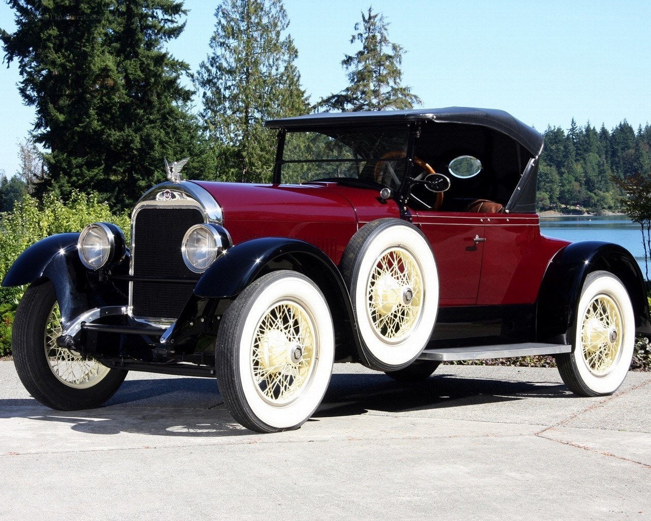 Classic red vintage car