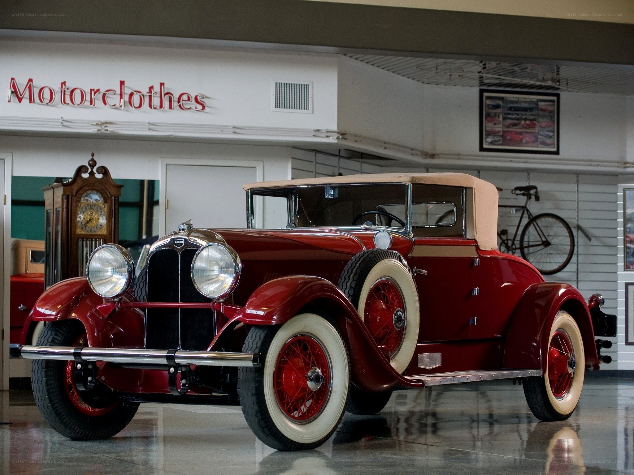 Classic red vintage car