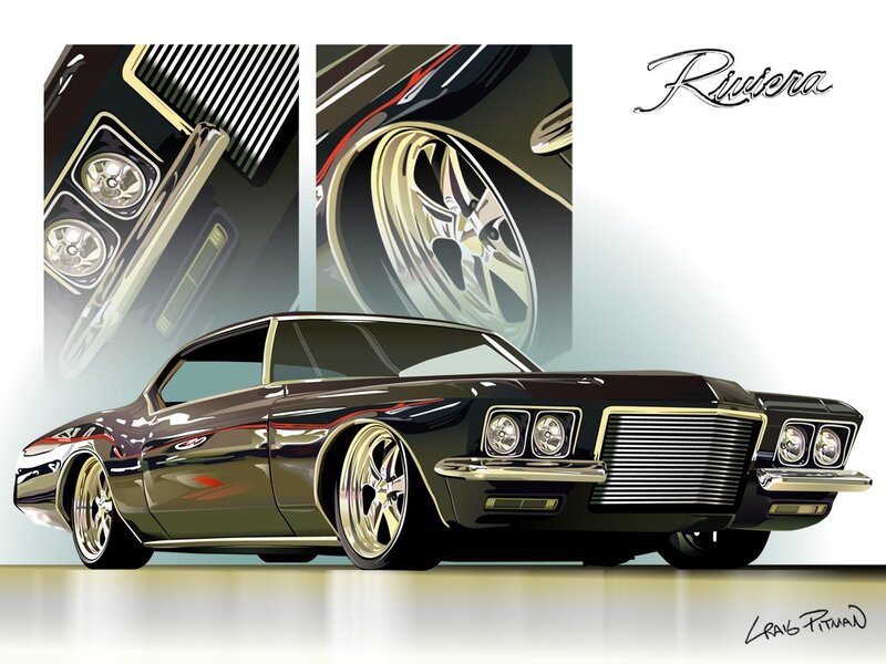 Classic Riviera Car Illustration