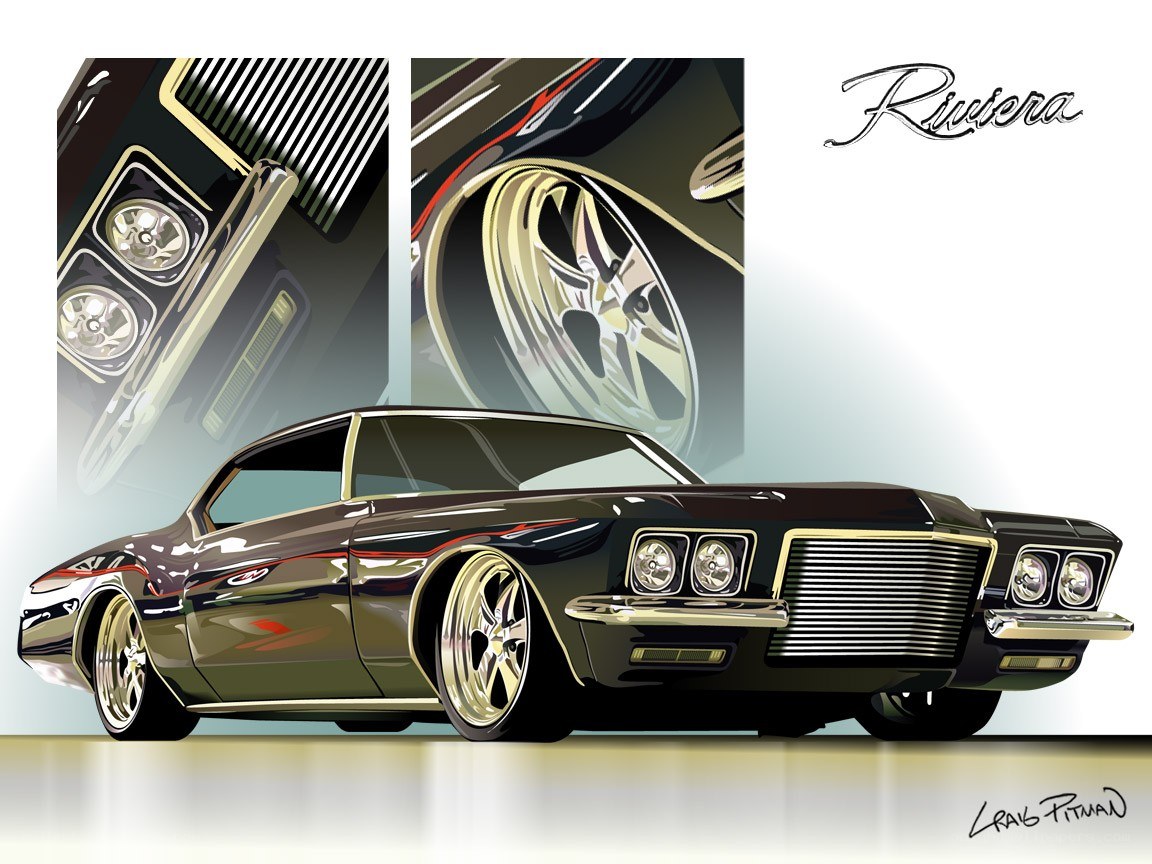 Classic Riviera Car Illustration