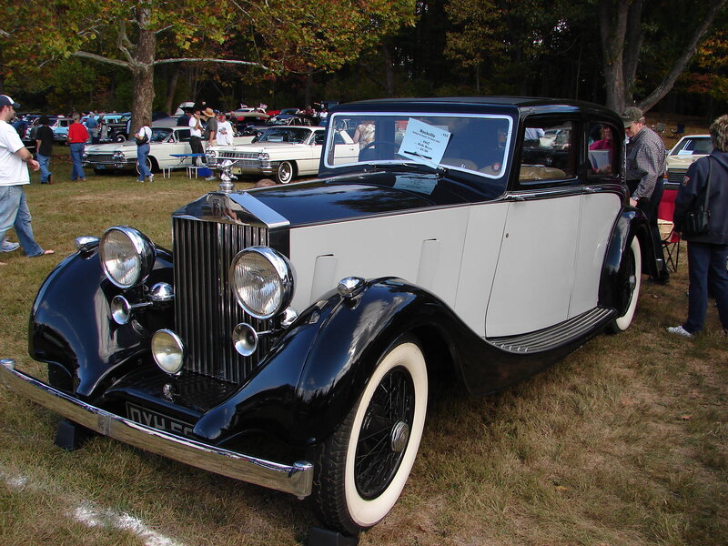 Classic Rolls-Royce at car show