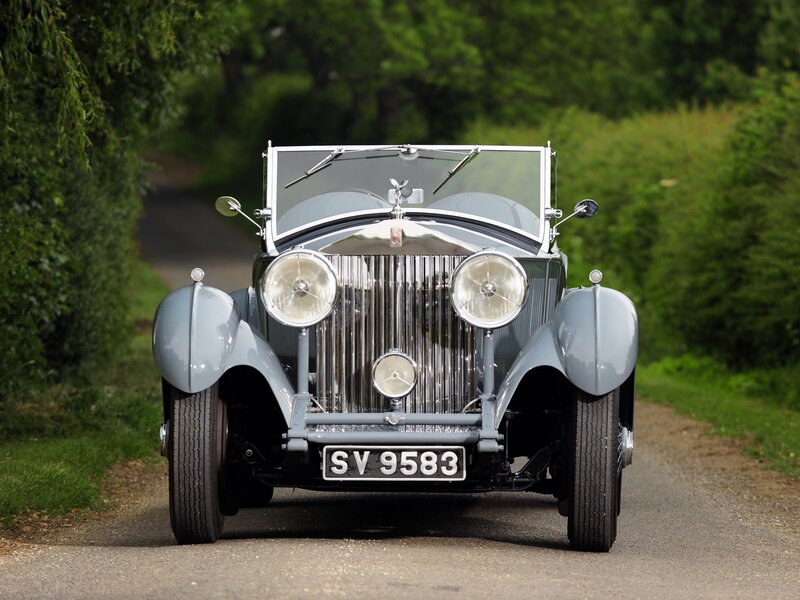 Classic Rolls-Royce on a country road
