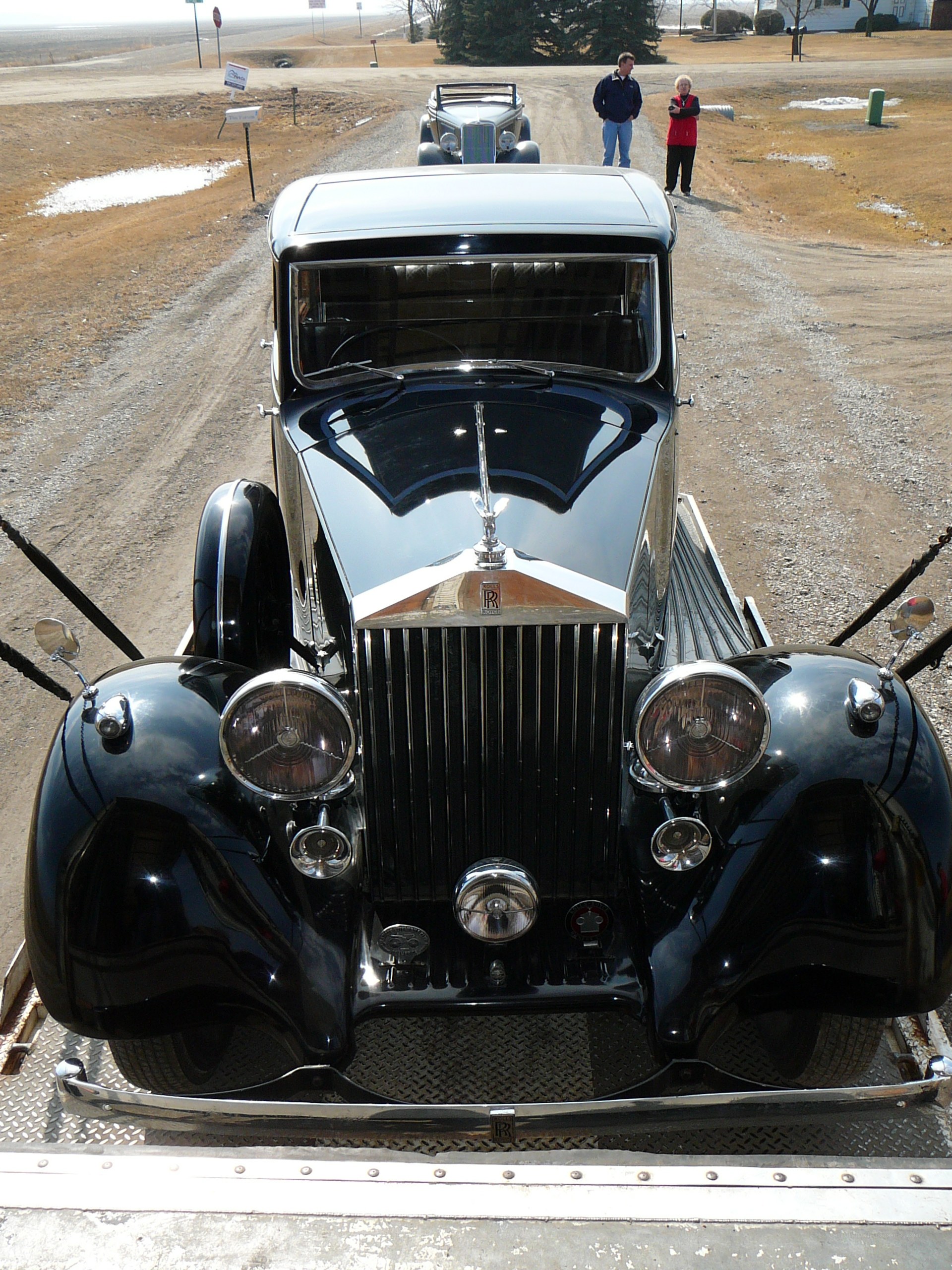 Classic Rolls-Royce on a trailer