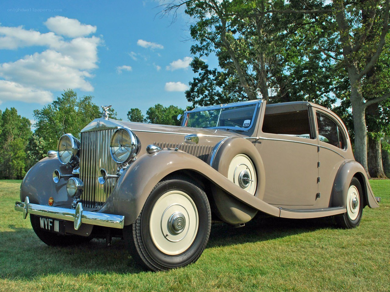 Classic Rolls-Royce on grass