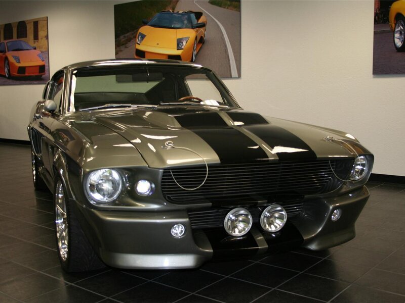 Classic Shelby Mustang in showroom