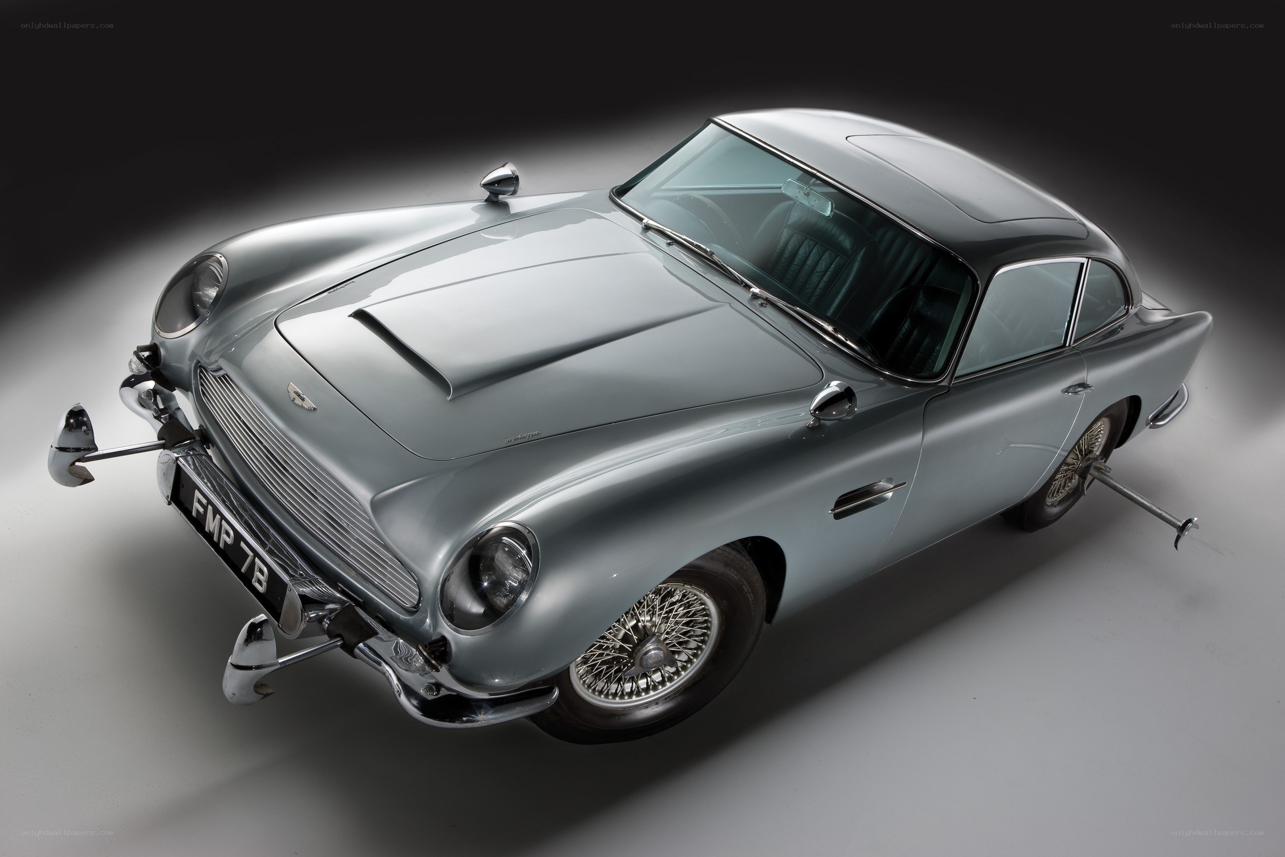 Classic silver Aston Martin DB5