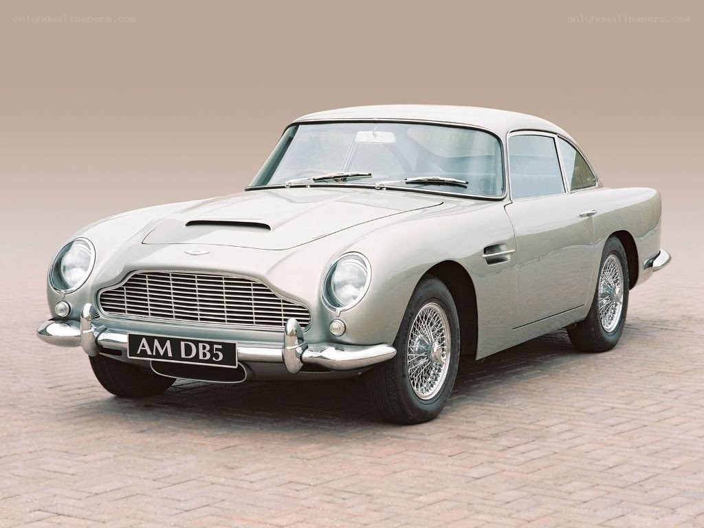 Classic silver Aston Martin DB5