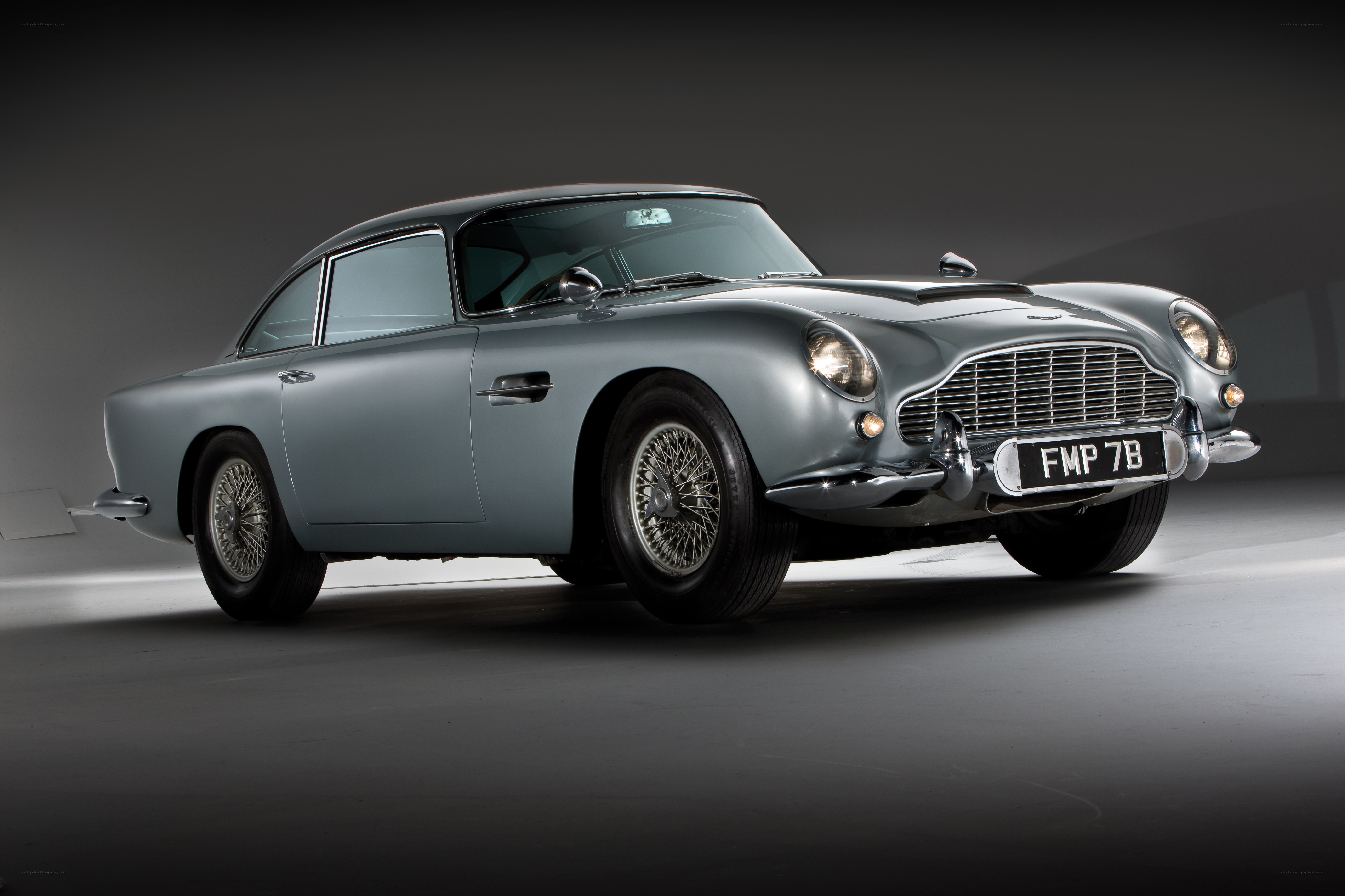 Classic silver Aston Martin DB5